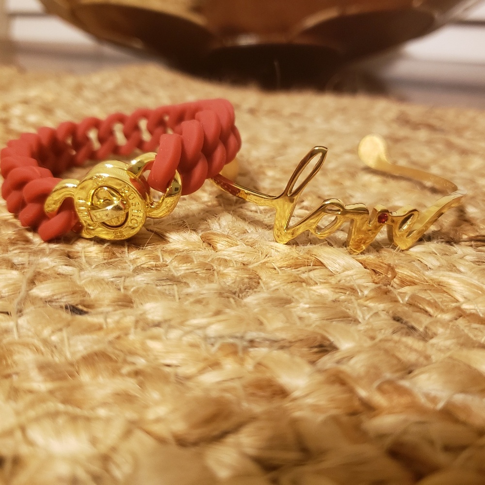 Red Love Cuff Set